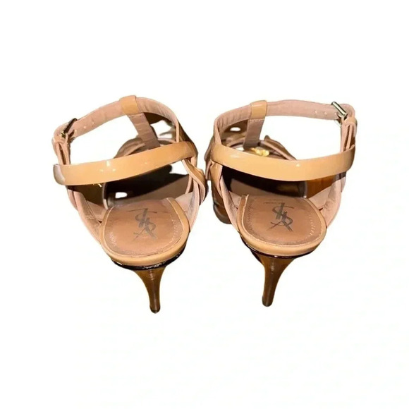 Saint Laurent Patent Leather Tribute Nude Heels Size 38.5 - Picture 5 of 10